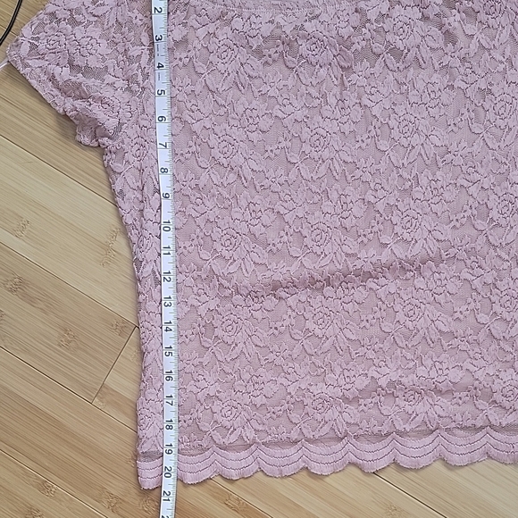 Pink Lace Off-Shoulder Top - Picture 8 of 8